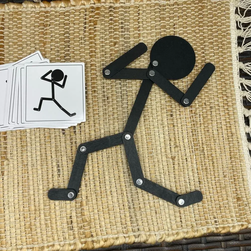 New Wooden Man Puzzle Toy Educational Ages 3+ focus hand eye coordination